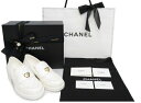 CHANEL ハートターンロック ローファー G39697 23C キルティングカーフ White #37 1/2 C 未使用【中古】