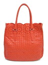 BOTTEGA　VENETA　イントレチャート トートバック オレンジ系　ナッパレザー　 【中古】