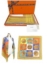 HERMES カレ140 カレジェアン Ca Decoiffe! オムニバスと貴婦人のゲーム BEIGE DORE/JAUNE 未使用【中古】
