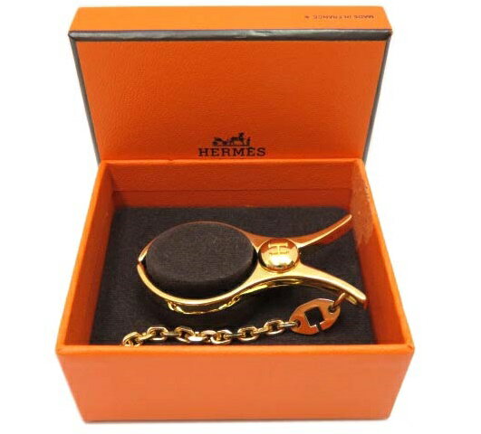HERMES グローブホルダー ”フィルー” ゴールド　美品 【中古】のサムネイル