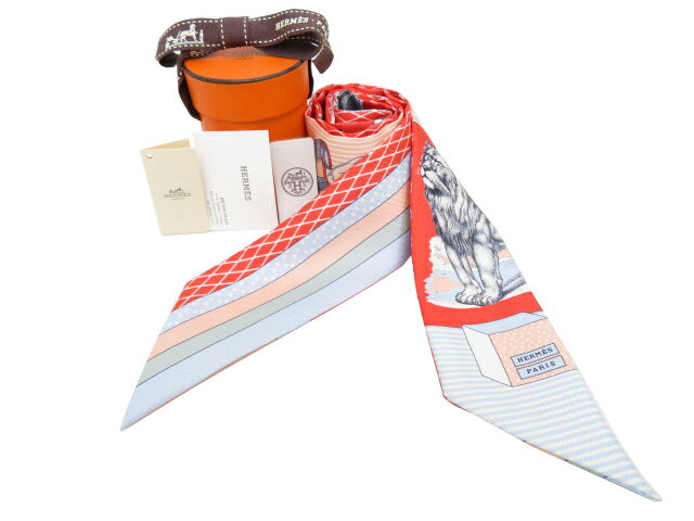 HERMES ツイリー ”グラン・テアトル・ヌーヴォ” GRAND THEATRE NOUVEAU グレナデン×シエル×ローズ系 美品【中古】