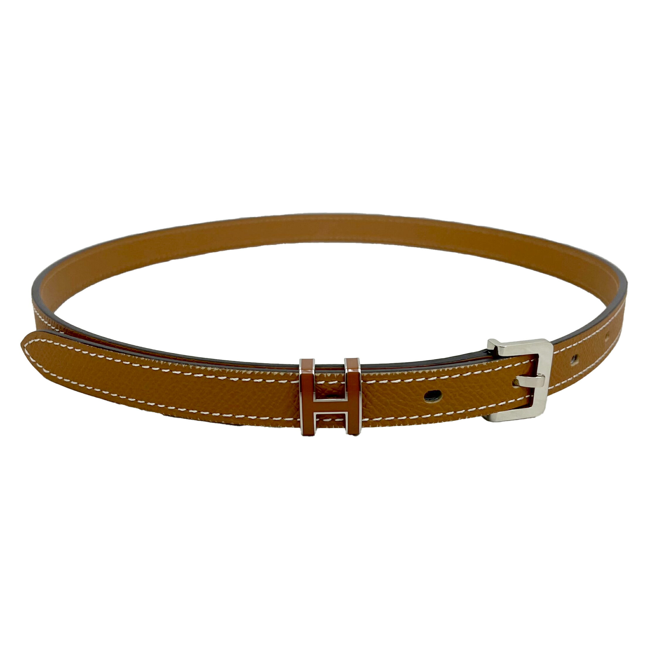 HERMES　エルメス　ベルト　ポップH　15　バイカラー　Y刻印　2020年製造　ゴールド　SV金具　ヴォーエプソン　A1　【中古】のサムネイル