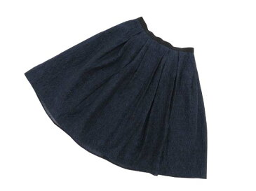 FOXEY NEW　YORK COLLECTION　36668　Daisy Fil Coupe Skirt　ネイビー　38　A1【中古】