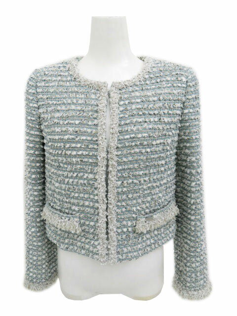 FOXEY BOUTIQUE　ジャケット　42654　ストーンブルー　38　'22年　完売商品　新品同様【中古】のサムネイル
