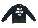 MONCLER GENIUS メンズ クルーネックニット セーター ネイビー L '18年 A1【中古】