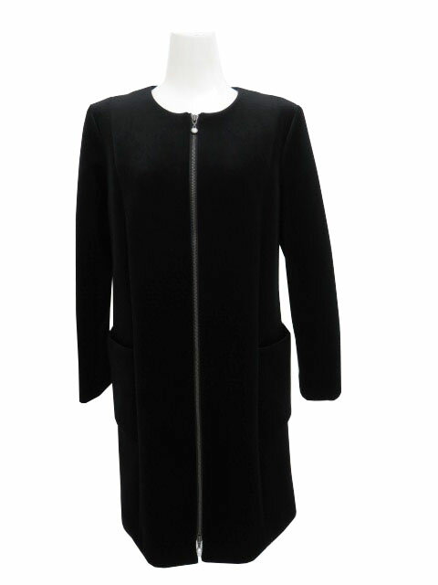 Rene basic ベロアコート ブラック 36 '19年 A1【中古】