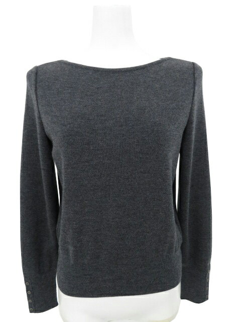 FOXEY BOUTIQUE ニットトップ ソーネ 43762 リッチグレー 38 '23年 A1美品【中古】