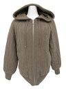 HERMES 「H」ジップフーディジャケット グリス/エトゥープ 34 '24年秋冬 新品同様【中古】