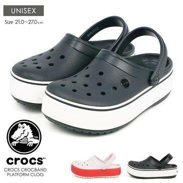 【送料無料】CROCS CROCBAND PLATFORM CLOG クロックス レディース サンダル クロッグバンド プラットフォーム クロッグ 205434 黒 ブラック 白 ホワイト ピンク レッド 21cm 22cm 23cm 24cm 25cm 26cm 27cm メンズ 大きいサイズ