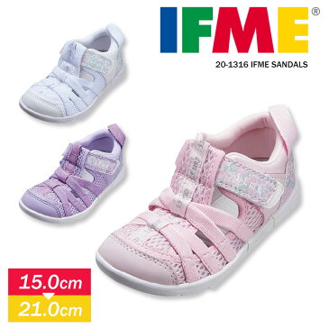 イフミー IFME 子供靴 サンダル 女の子 軽量 キッズ スニーカー 花柄 水抜きソール アクアシューズ プール 海 安全 シューズ 20cm 女の子 マジックテープ ガールズ 保育園 幼稚園 ベルクロ かわいい 靴 プレゼント ギフト IFME 1316 送料無料