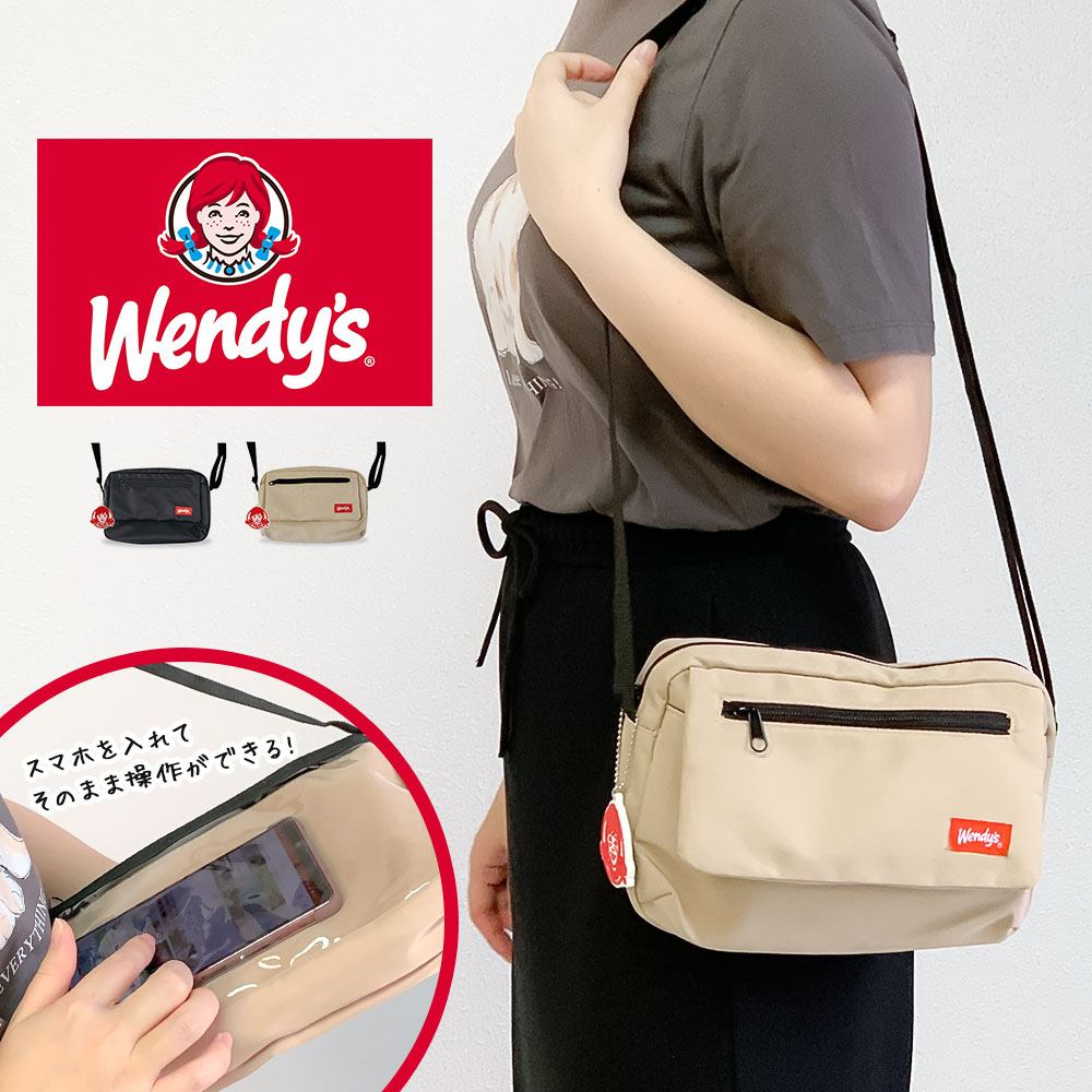 ＼MAX99%OFFセール／ ウェンディーズ Wendy's マルチショルダー ショルダーバッグ レディース 斜めがけ 大人 軽量 ナイロン 小さめ ブランド おしゃれ バッグ 鞄 かばん USA アメリカン 雑貨 ハンバーガー ショップ キャラクター アメリカン雑貨 アメリカ雑貨のサムネイル