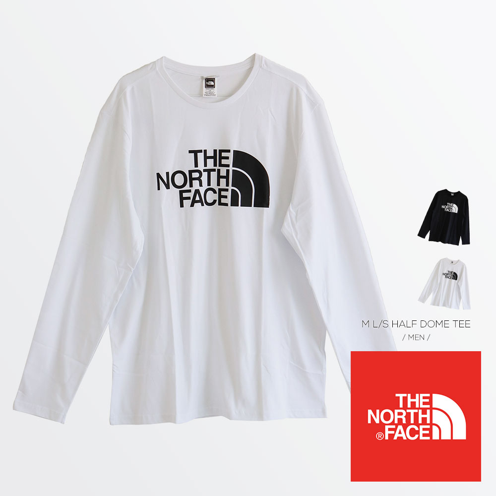 ザ・ノース フェイス Tシャツ 長袖 メンズ ロゴ シンプル ハーフドーム ロンT カットソー トップス メンズ レディース NF0A4M8M アウトドア THE NORTH FACE プレゼント ギフト ワンポイント 人気 黒 ブラックM L/S HALF DOME TEE