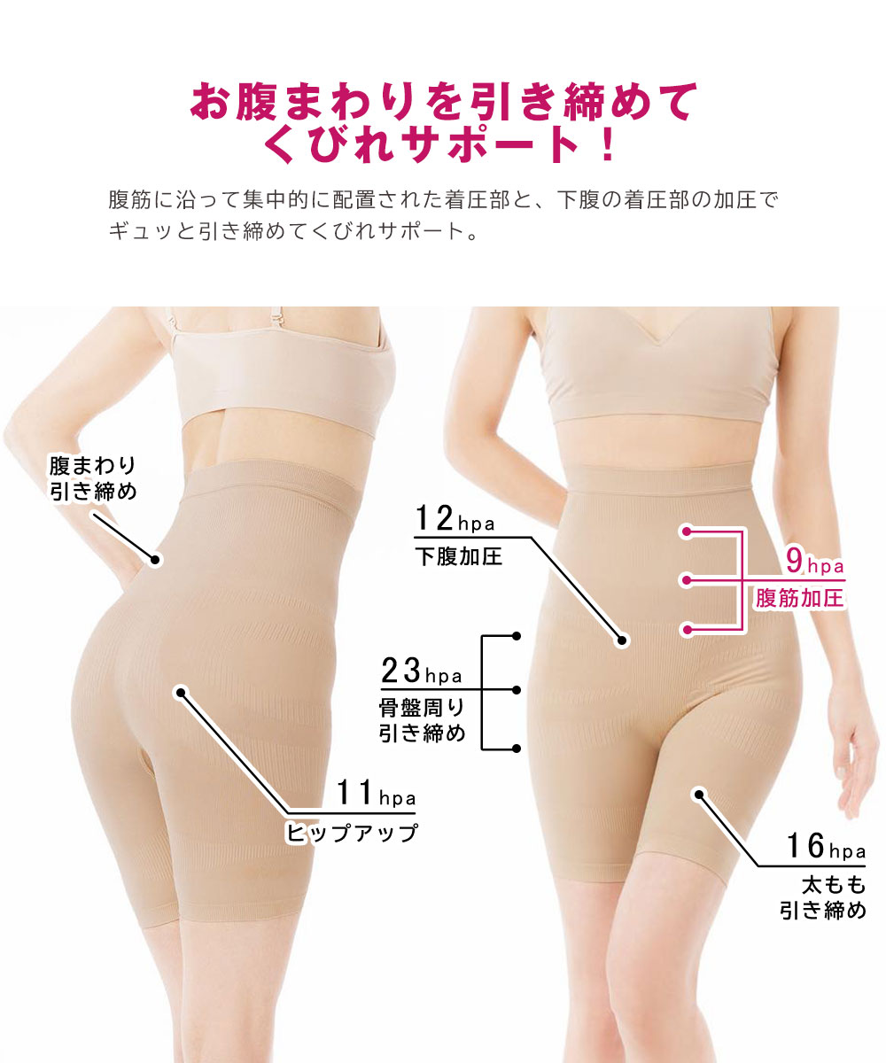 圧着 レギンス レディース シックスパックシェイプ骨盤スパッツ 加圧 引き締め 美尻 美脚 着圧 腹筋加圧 骨盤矯正 加圧 インナー ダイエット 下着 ショーツ 一枚履き 肌着 くびれ 姿勢 補正下着 太もも 腹筋 下腹 脇腹 洗濯可 女性用 スパッツ M L LL ベージュ ブラック 98 celeble1-10014041 Celeble 楽天市場店 サンプル画像2