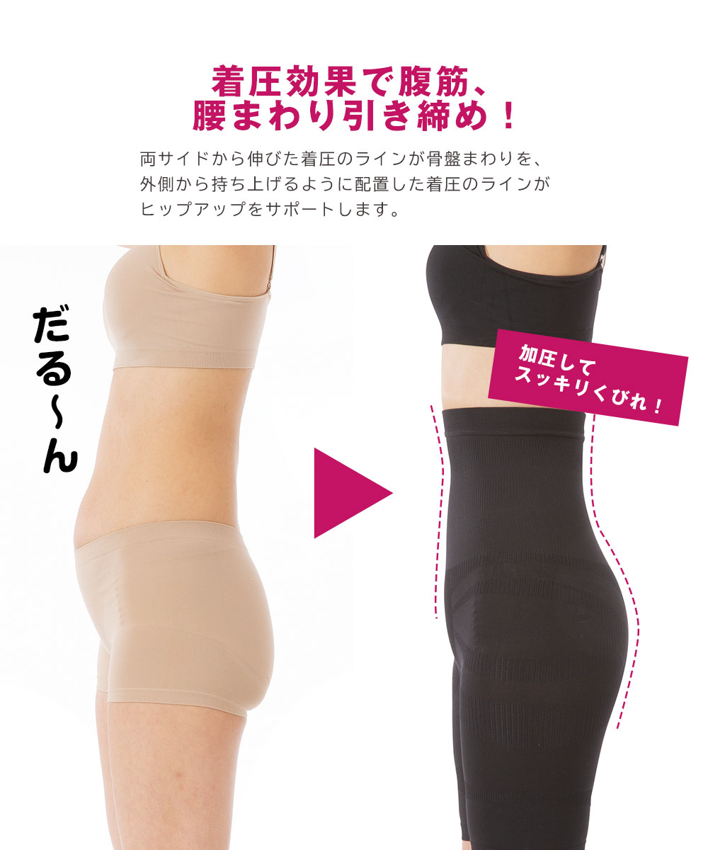 圧着 レギンス レディース シックスパックシェイプ骨盤スパッツ 加圧 引き締め 美尻 美脚 着圧 腹筋加圧 骨盤矯正 加圧 インナー ダイエット 下着 ショーツ 一枚履き 肌着 くびれ 姿勢 補正下着 太もも 腹筋 下腹 脇腹 洗濯可 女性用 スパッツ M L LL ベージュ ブラック 98 celeble1-10014041 Celeble 楽天市場店 サンプル画像3