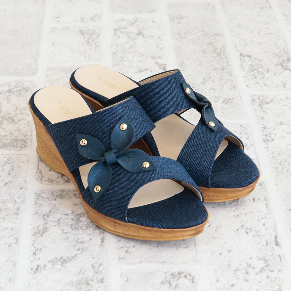  SLIPPER スタッズ付きサンダル ネイビー　サイズ10 楽天市場】スタッズ（カラーネイビー）（サンダル｜レディース靴）：靴