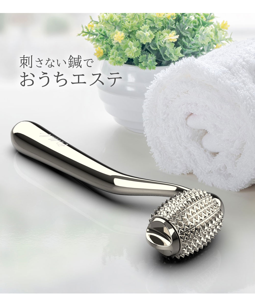 美顔ローラー Cellsh セルシュ フェイシャルエステローラー 美容ローラー 美容器具 スキンケアグッズ フェイスマッサージャー フェイスリフト ハリ 弾力 リンパマッサージ フェイスケア おうちエステ コンパクト たる型ヘッド 美容鍼 鍼ローラー 131
