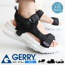 gerry スポーツサンダル メンズ おしゃれ スポサン 厚底 軽量 スポーツ アウトドア サンダル 歩きやすい アウトドアサンダル ブランド 厚底サンダル 軽い 黒 白 ブラック ホワイト 大人 男性 高校生 中学生 人気 ストラップ 脱げにくい 疲れにくい 靴 夏 ジェリー gr-6589