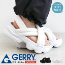 gerry ジェリー スポーツサンダル 厚底 レディース 厚底サンダル 歩きやすい おしゃれ 軽い 軽量 ボリュームソール ハイソール サイズ調整 クッション性 春 夏 カジュアル シンプル スポーツ アウトドア レジャー サンダル 黒 白 ブラック ホワイト GR-5591(4)