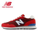 ニューバランス ML515 ランニングシューズ メンズ スニーカー ローカット スエード 通勤 通学 ジョギング ジム 大きいサイズ 運動靴 紐靴 ウォーキングシューズ ブラック グレー レッド 黒 赤 New Balance