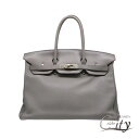 【セール限定価格】HERMES【エルメス】バーキン35エタン/シルバー金具トゴ □O刻印【USED】