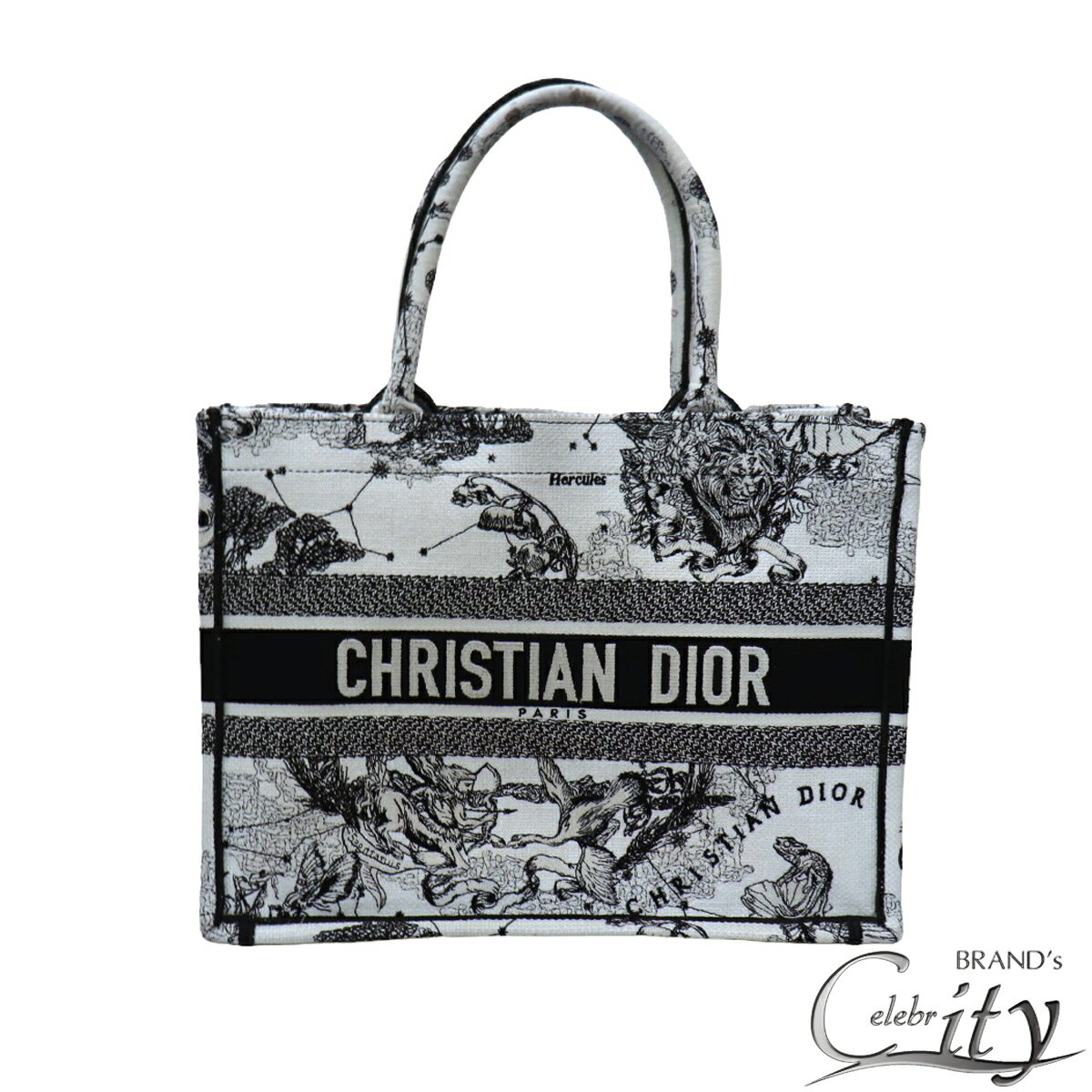 ディオール バッグ（レディース） Christian Dior【クリスチャンディオール】ブックトート ミディアムM1296ZRHZコットンキャンバス【USED】