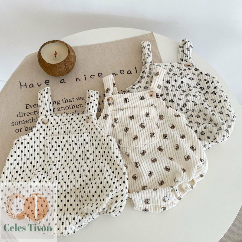 ベビー ロンパース 女の子 男の子 カバーオール あったか 秋 冬 春 かわいい おしゃれ サロペット 赤ちゃん 服 ベビー服 赤ちゃん服 子供服 韓国 海外 クマ ドット フラワー 60 70 80 90