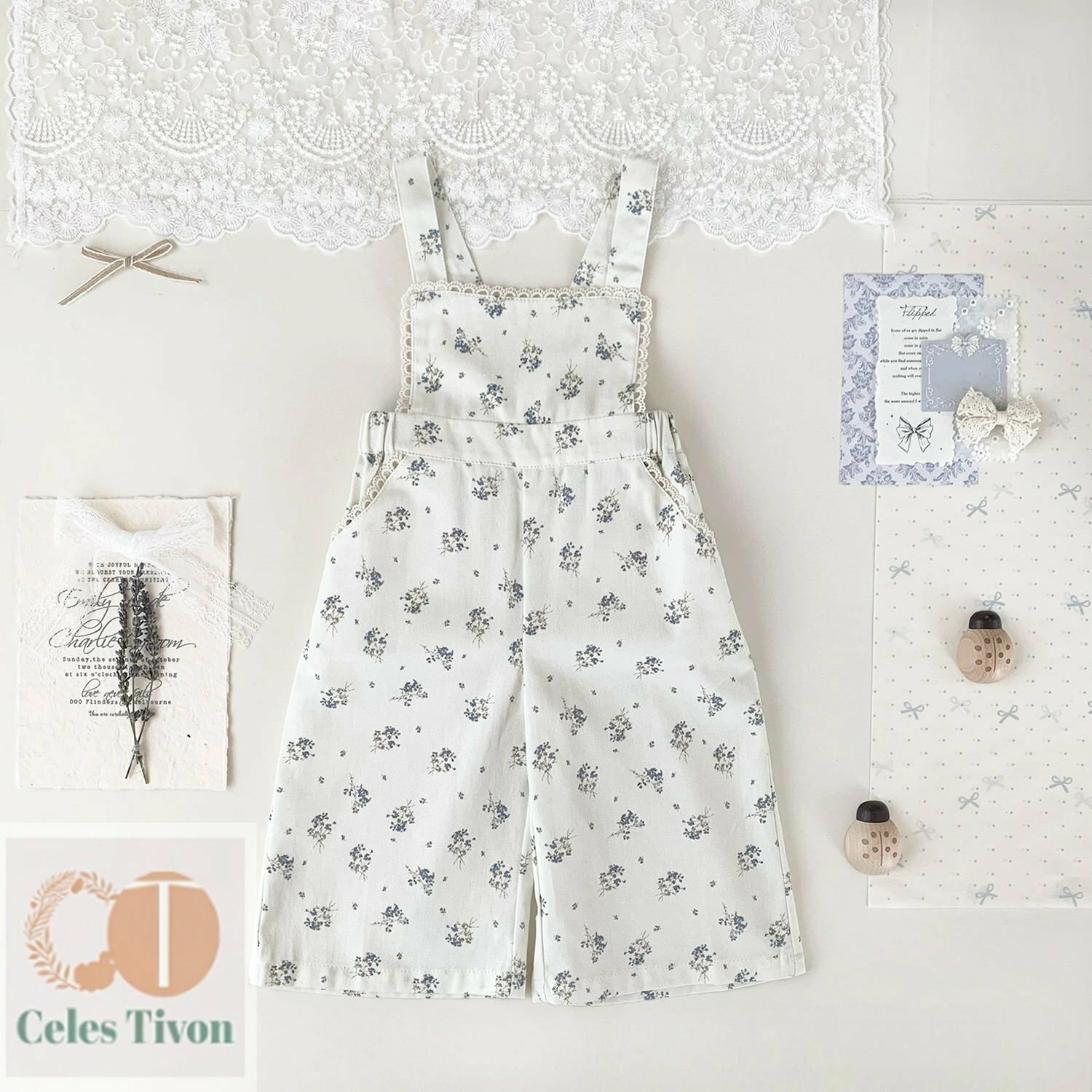 サロペット オールインワン オーバーオールパンツ ワイドパンツ キッズ ズボン 花柄ズボン パンツ ワイ..