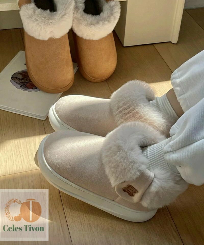 【送料無料】厚底 ムートンブーツ ルームブーツ 保温 レディース あったか 無地 カジュアル フラットソール 軽量 冬靴 大人 可愛い おしゃれ ファー ショートブーツ 裏起毛