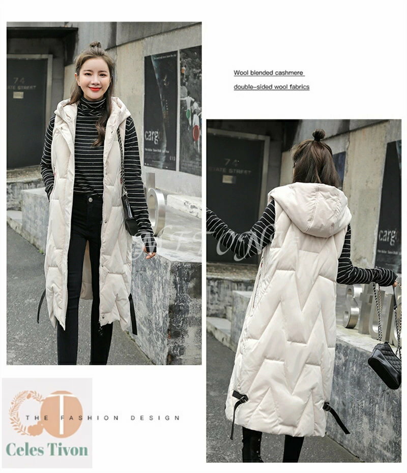 ダウンベスト ベスト 中綿 レディース ロング丈 超ロング アウター 中綿 ベスト 冬 暖かい おしゃれ ゆったり フード付き 防寒コート 暖か 秋冬物 お出かけ 防寒着 ホワイト ブラック グリーン 厚手 大きいサイズ 20代/30代/40代/50代
