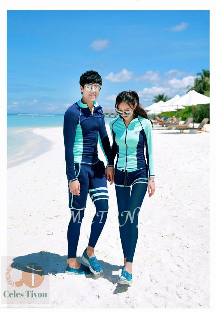 送料無料 ペア水着 セパレート カップル ペアルック お揃い レディース メンズ ラッシュガード 水着 ダイビング スイムウェア おそろい スポーツウェア レギンス 上下 セット ペア 夫婦 恋人 彼氏 彼女 水遊び 日焼け対策