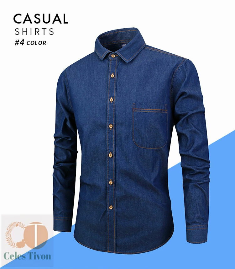 送料無料 yシャツ メンズ 長袖シャツ ビジネスシャツ ボタンダウン カジュアル デニム 無地 薄手 ストライプ柄 春物 春服 夏 かっこいい 父の日 ギフト プレゼント 通勤 大きいサイズ