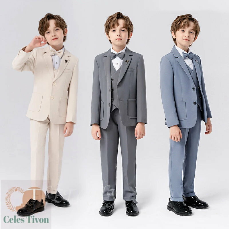 子供スーツ 6点セット 男の子 入学式 卒業式 フォーマル スーツ 子供服 コート 七五三 保育園 発表会 結婚式 ジャケット 長袖 キッズスーツ ベビースーツ...