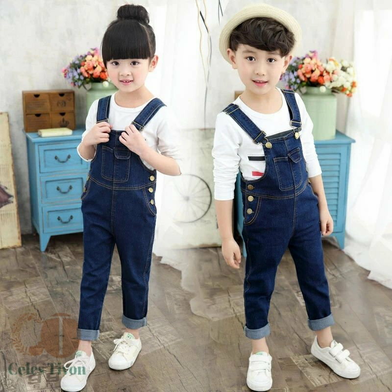 サロペット オーバーオール デニム キッズ ベビー 子供 男の子 女の子 兼用オーバーオー ロングパンツ 春秋着 韓国 子供服 ジーンズ おしゃれな子供服デニムパンツ 女の子 ボトムスカジュアルパンツ110/120/130/140/150/160(4)