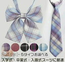 【即納】制服リボン スクールリボン 2点セット 2点入り ネックタイ 蝶ネクタイ 蝶結び リボン チェック柄 カラバリ 色展開豊富 ファッション小物 ワンタッチ...