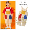 ダンス衣装 サロペット パンツ 男女兼用 かわいい オーバーオール 小学校、幼稚園、クラス活動 男の子 女の子 サロペットパンツ ページュ 長ズボン 舞台 団体服 演出服 普段着キッズ ダンスウェア ダンスパンツ 運動会 体操 ショー 100 110 120 130 140 150 160 170 180