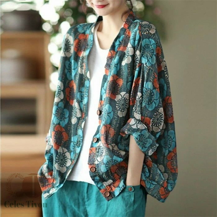 カーディガン 綿麻 薄手 レディース 花柄 春 春夏 UV さらっと羽織れる UVカット ドルマン 透け感なし ゆる サマーカーディ 綿麻カーディガン おしゃれ 冷房対策 夏春秋 長袖 前開き ライトアウター ゆったり 大人可愛い 送料無料