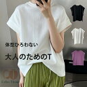 【送料無料】Tシャツ レディース フレンチスリーブ 半袖 tシャツ 白Tシャツ カットソー トップス ノースリーブ 夏 春 春夏 プルオーバー 大きいサイズ 体型カバー 無地 綿 コットン シンプル ゆったり クルーネック フレンチ カジュアル オフィス(4)
