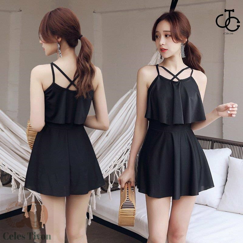 の 高中生 中学生レディース水着ワンピース体型カバーフレア温泉海プール　スイミング　ビーチ　海水浴　夏休み　旅行　可愛 10代 20代 ママ 夏 韓国