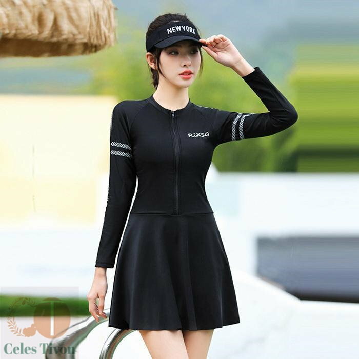 水着 レディース 体型カバー ワンピース ラッシュガード 長袖 女性 女性用 フィットネス水着 UVカット UV 大きいサイズ 女子