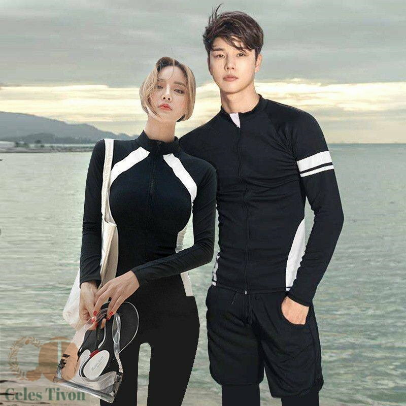 水着セット セパレート レディース メンズ フィットネス ラッシュガード UVカット 日焼け防止 水陸両用 体型カバー 海 プール ビーチ ジョギング