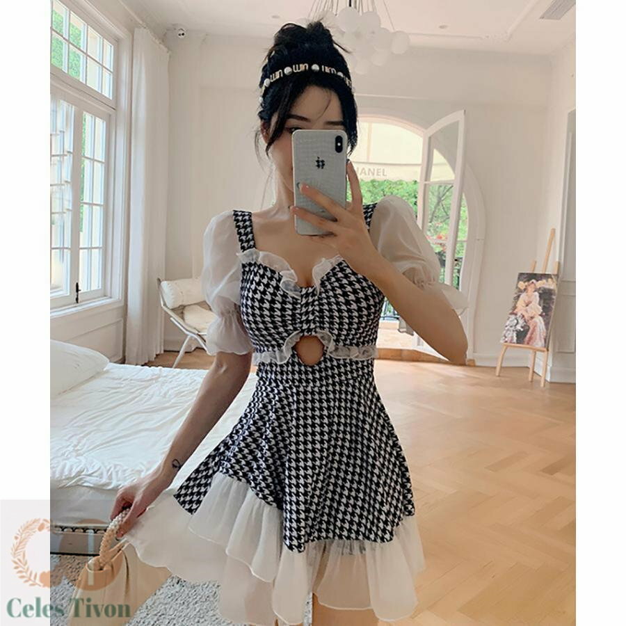 水着 レディース ワンピース水着 半袖 フリル おしゃれ スイムウェア 水着 細身 レディース 中袖 ママ水着 20代 30代 40代 50代 M L