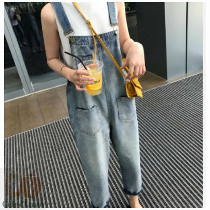 celestivonのサロペット パンツ サロペット オールインワン レディース サロペットパンツ パンツドレス デニム デニムパンツ オーバーオール ワイドパンツ ポケット付き ゆったり 体型カバー 着痩せ 無地 ロング丈 マキシ丈 カジュアル きれいめ 大きいサイズ オシャレ 送料無料｜アングル3