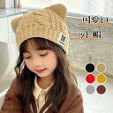 ニット帽 キッズ 子供帽子 女の子 子供 防寒 ジュニア 帽子 冬 こども ニット帽子 かわいい 耳付きニット帽子 子ども 冬 裏ボア お出かけ アウトドア あ...