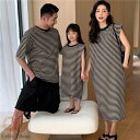 親子 ペアルック tシャツ ワンピース ボーダー ペア 夏服 親子コーデ 赤ちゃん 親子ペアルック ペアtシャツ 半袖 コーデ 夏 家族 お揃い tシャツ ブラ...