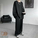 上下セット メンズ ジャージ セットアップ ゆったり シンプル 柔らかい 男性用 おしゃれ スウェットシャツ スウェットパンツ 長袖 春 秋 大きいサイズ ルームウェア 部屋着 ゆったり ジョギング 運動着 ダンス アウトドア シンプル トレーナー スウ