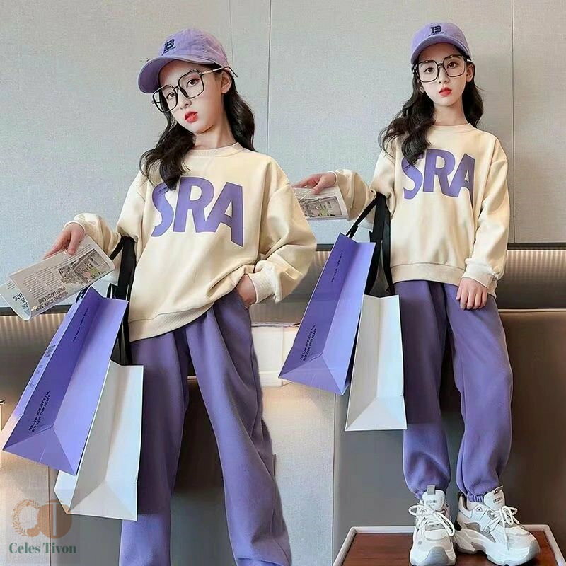 子供服 ジャージ スウェットセットアップ 秋物 パーカー カジュアルパンツ 部屋着 ルームウェア 女の子 韓国風 キッズ ファッション 上下セット 秋冬 子ども ジュニア おしゃれ かわいい スポーツ お出かけ 運動着 通学レジャー 長袖 パープル 長袖 送料無料