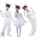 子供服 猫娘 コスチューム 動物 仮装 猫 着ぐるみ コスプレ キッズ衣装 4点セット 可愛い ネコ娘 ワンピース ロンパース 猫耳カチューシャ 子ども クリス...