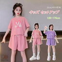 パジャマ キッズ ジュニア 女の子 半袖 セットアップ 綿 韓国 子供服 夏 パンツセット ガールズ Tシャツ ショートパンツ スポーツウェア 部屋着 ルームウ...