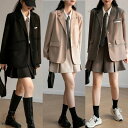 卒業式 スーツ 女の子 卒服 高校生 韓国 制服 フォーマルスーツ レディース 2点セット ジャケット スカート 大きいサイズ 子供服 発表会 プレザー スーツ...