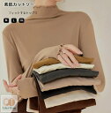 カットソー レディース トップス ハイネック Tシャツ 長袖 インナー レイヤード 重ね着 コーデ 黒 無地 柔らかい 防寒 暖かい 大きいサイズ きれいめ 春...